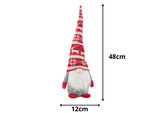 Christmas GHOST Gnome gris avec barbe de sapin de Noël 48cm Soft