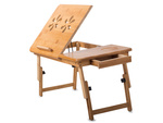 Table pour ordinateur portable bambou plateau de lit pour ordinateur portable