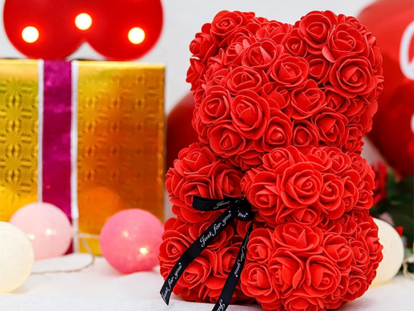 Ours en peluche pétale de rose cadeau grande boîte rose xl