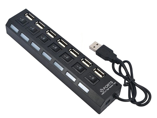 Sadalītājs hub usb portu sadalītājs 7x usb 2.0
