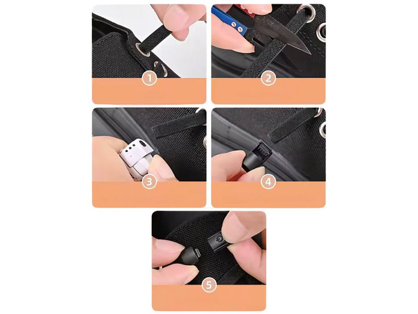 Non-binding elastic grummy shoes lines 100 cm