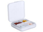 Konteinera zāļu kaste tabletes papildina ceļojumu 4 nodalījumi