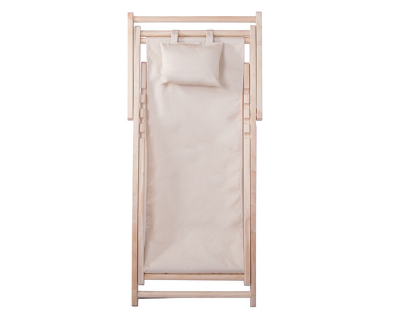 Tumbona de madera sillas de playa jardín plegable cojín silla de playa