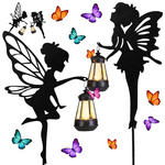 2 x LAMPĂ SOLARĂ DECORATIVĂ CU SENSOR DE AMURG LANTERNĂ DECORATIVĂ ELF FAIRY