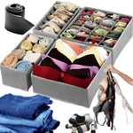 Organizador de ropa interior cajón calcetín armario caja juego de 4 piezas