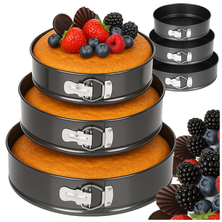 Moule à gâteau plaque de cuisson pour gâteaux et gâteaux forme 24 26 28 3 pièces rond