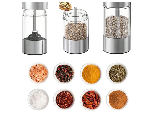 Electric salt and pepper grinder with adjustable coarseness control