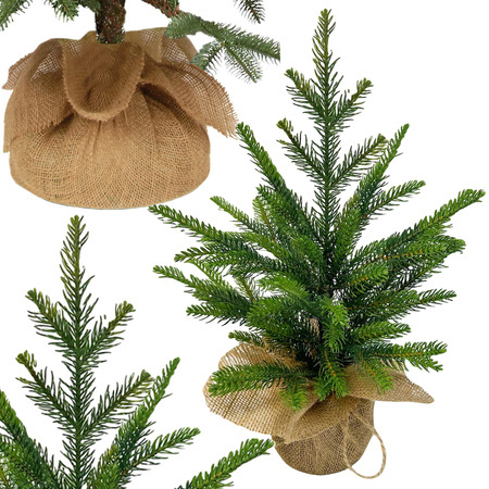 Kunstlik jõulupuu väike 50cm dekoratiivne puu laua lauale