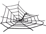 Artificial large spider web black halloween decoration