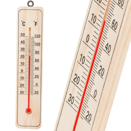 Domači leseni notranji zunanji termometer