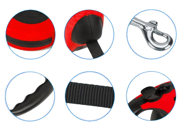 Lanyard automatico para perros bloqueador potente bobina ligera 5m 15kg