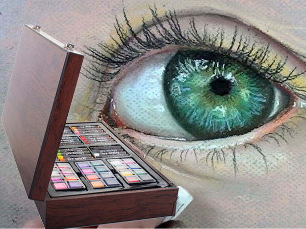 Mākslas komplekts gleznošanai koka futrālis 143