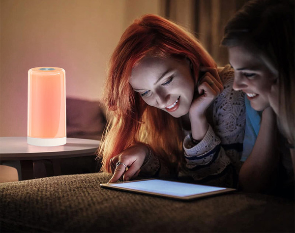 Led led birou lumina de noapte usb touch color wireless