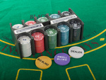Texas poker set chips 200pcs cards mat