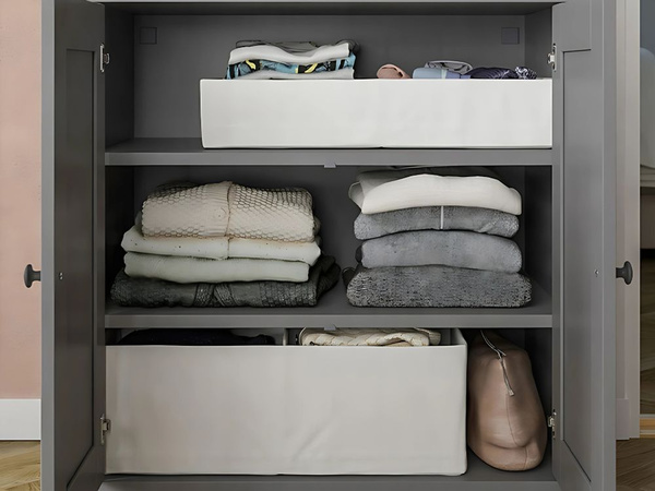 Tiroir à sous-vêtements chaussettes organiseur de vêtements avec séparateur blanc