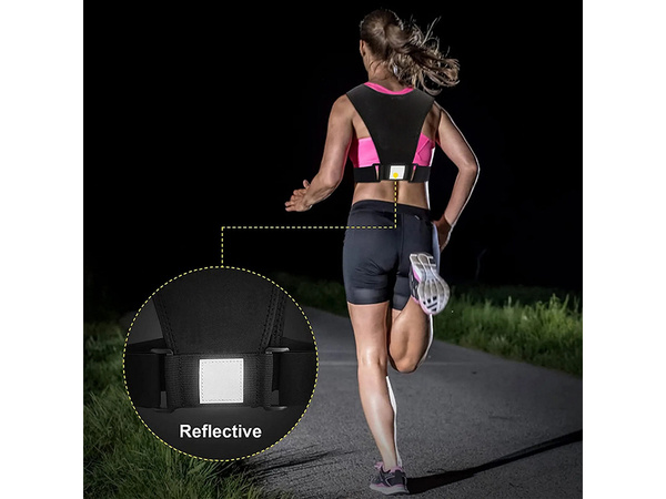 Running waistcoat with reflector sports bag phone holder