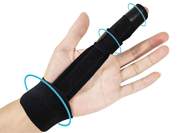 Pirkstu stabilizators auduma aproce ar velcro siksnu
