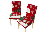 Funda navideña para silla decorativa universal Papá Noel con goma elástica