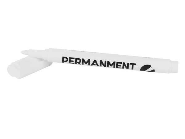 Permanent marker white for glass tyres steel