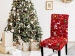 Funda de silla de navidad decorativa universal banda elástica michael