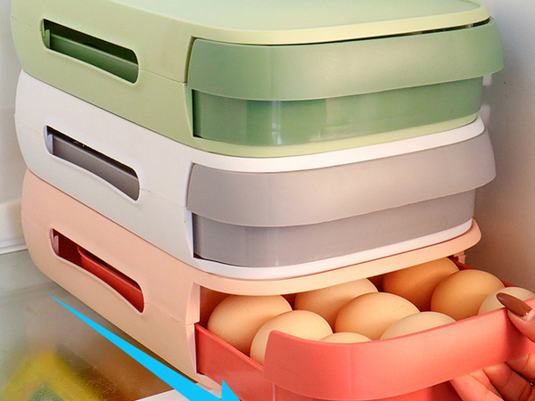 Boîte à oeufs boîte d'organisation pour réfrigérateur boîte à oeufs à tiroir