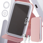 Led osvetljeno ogledalo za ličenje zaklenljivo ročno ogledalo v primeru