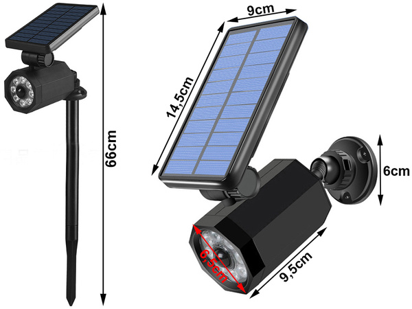 Saules lampa 8 led vadīja dārza krēslas sensora kustība dārzam