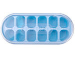 Molde para hielo 12 cubitos con tapa moldes base de silicona hielo