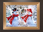 Diamantová výšivka snehuliak set vianočný 5d