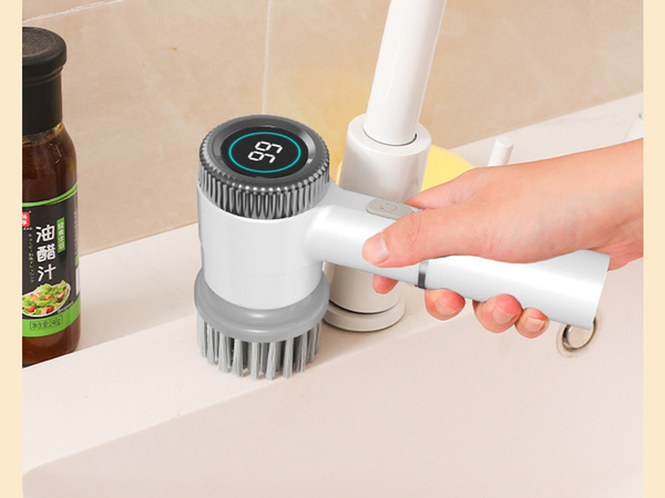 Cordless electric rotary brush for kitchen cleaning 5in1