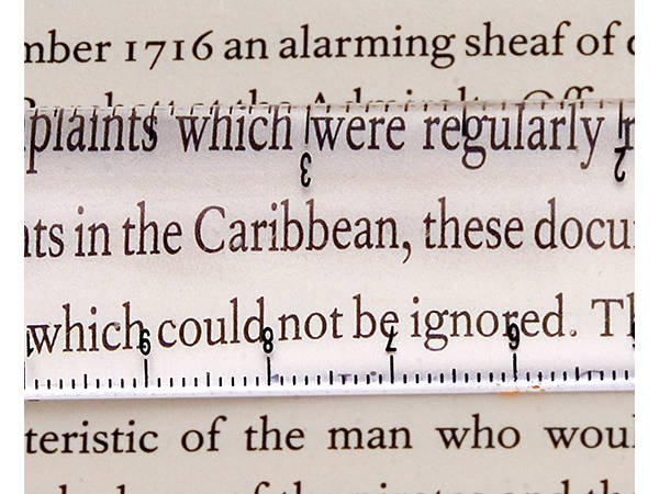 15 cm lectură liniară liniară 2.5 5x