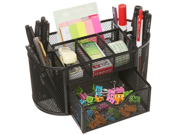 Organizador escritorio 8 compartimentos cajon armario estanterias oficina metal