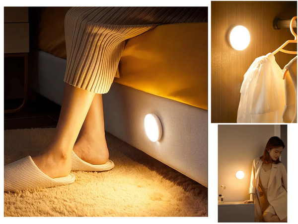 Pašlīmējoša led lampa ar nakts gaismu kāpnēm ar kustības sensoru no krēsla līdz rītausmai