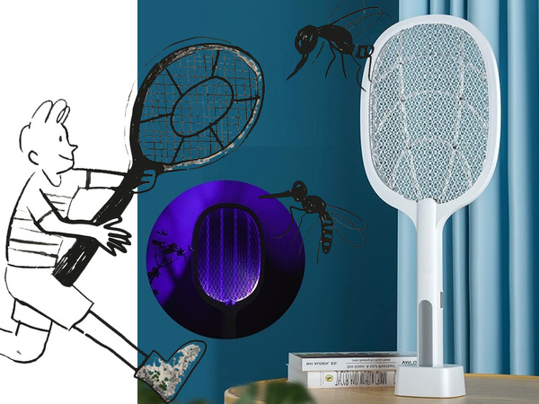 Tapette à mouches électrique pochette à insectes lampe uv