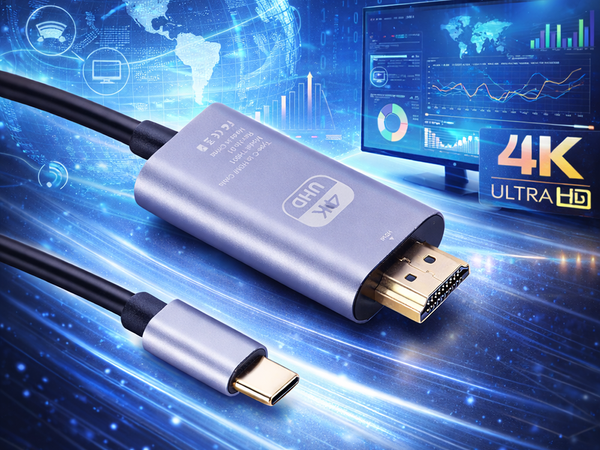 USB-C HDMI KABELIS PĀRVEIDOTĀJS ADAPTERIS HUB USB TIPU C UZ HDMI 4K 180 cm