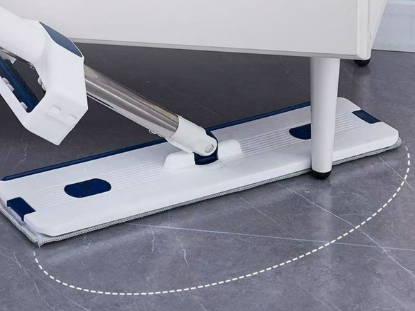Mopa plana de microfibra con escurridor y cubo plegable desmontable para suelos.