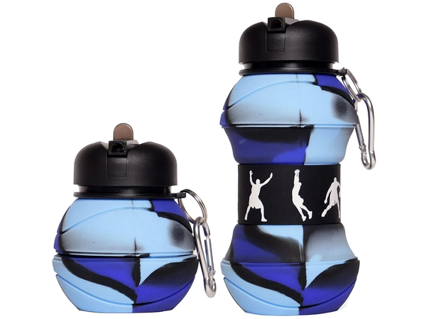 Bidon de sport pliable en silicone bouteille de sport avec bec verseur 500