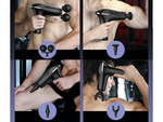 Pistola de masaje espalda cuerpo pierna masajeador fuerte pistola de masaje 4 puntas