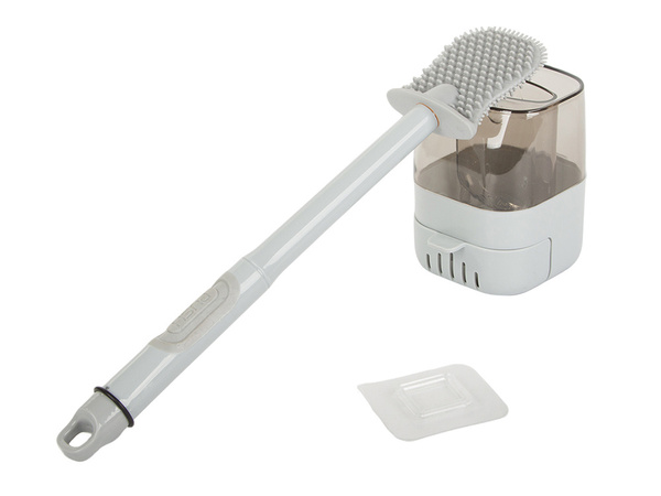 Escobilla de silicona para el baño con dispensador de líquido