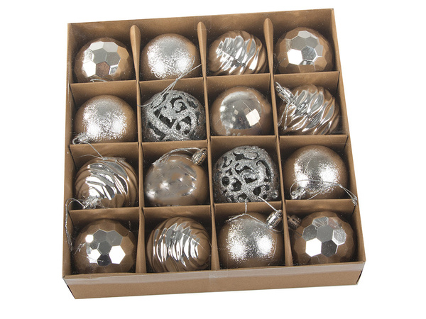 Choinka bombák choinka 6cm 16 db-os készlet bombák díszítés ünnepei ünnepei designs