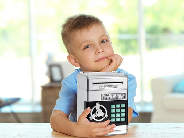 Money box cash machine access code banknotes