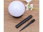 4x solar garden lamps white ball white sprinkled 10 cm