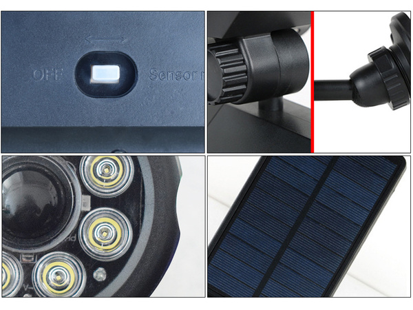 Lámpara solar 8 led impulsado jardín sensor crepuscular movimiento para el jardín