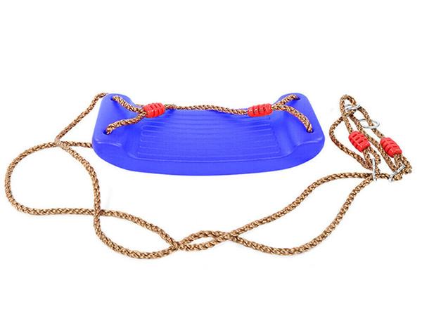 Children's garden swing flower seat with rope to tree