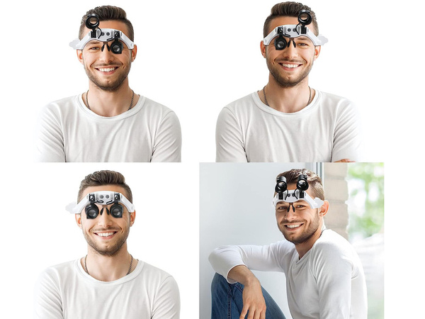 Hodinářská lupa na opravu 2 led 25x