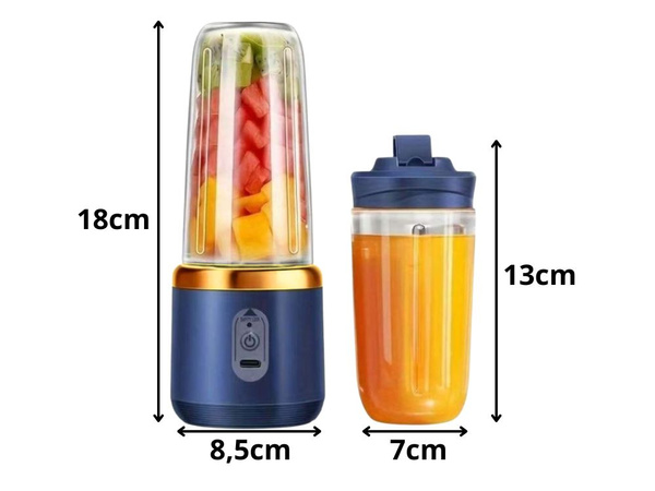 Licuadora de vaso portátil taza mixer eléctrico usb 6 cuchillas smoothie
