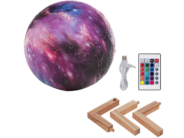 3d rgb luna nočna luč z daljinskim upravljalnikom
