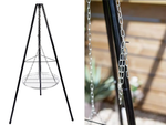 Garden fireplace large tripod stand grate hanging grill fireplace coal