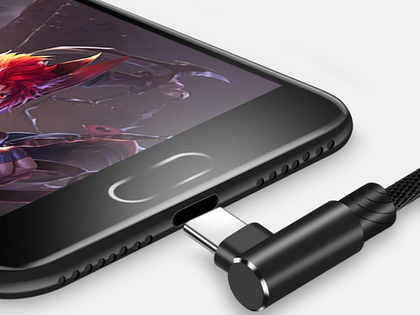 Usb-c typ c angle charging qc cable to phone 1m