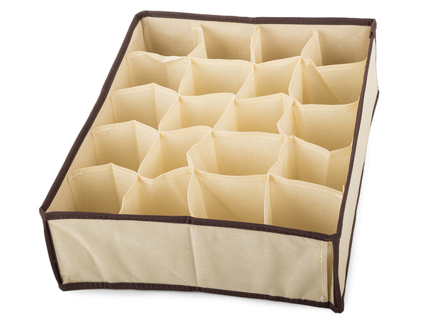 Organizador ropa interior calcetines cajón beige 16